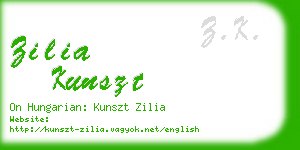 zilia kunszt business card